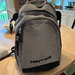 Harrow Backpack for field hockey. Grey and and Stylish for sports gear